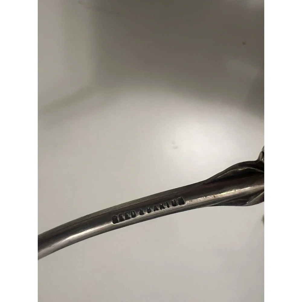 Vintage Reed & Barton Floral Silverplate Olive Pickle Cocktail Lemon Fork